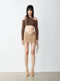 Alba Mini Skirt Camel<Poster Girl New