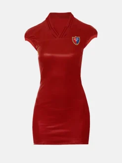 Autograph Mini Dress Red<Poster Girl