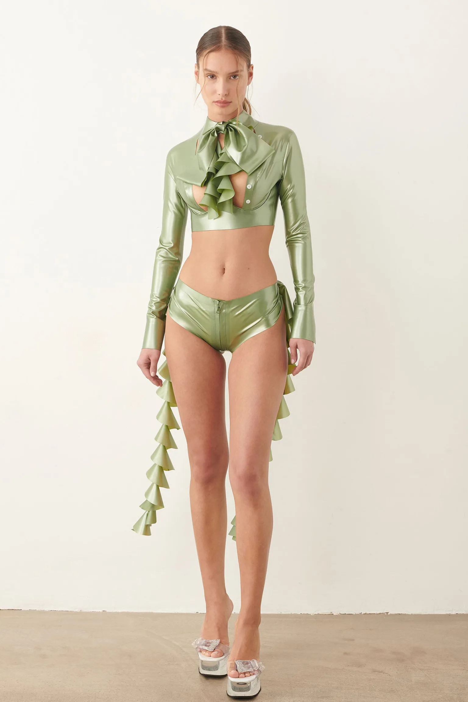 Bailey Blouse Latex Dollar Bill Green<Poster Girl Best