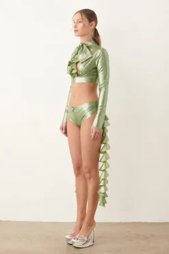 Bailey Blouse Latex Dollar Bill Green<Poster Girl Best