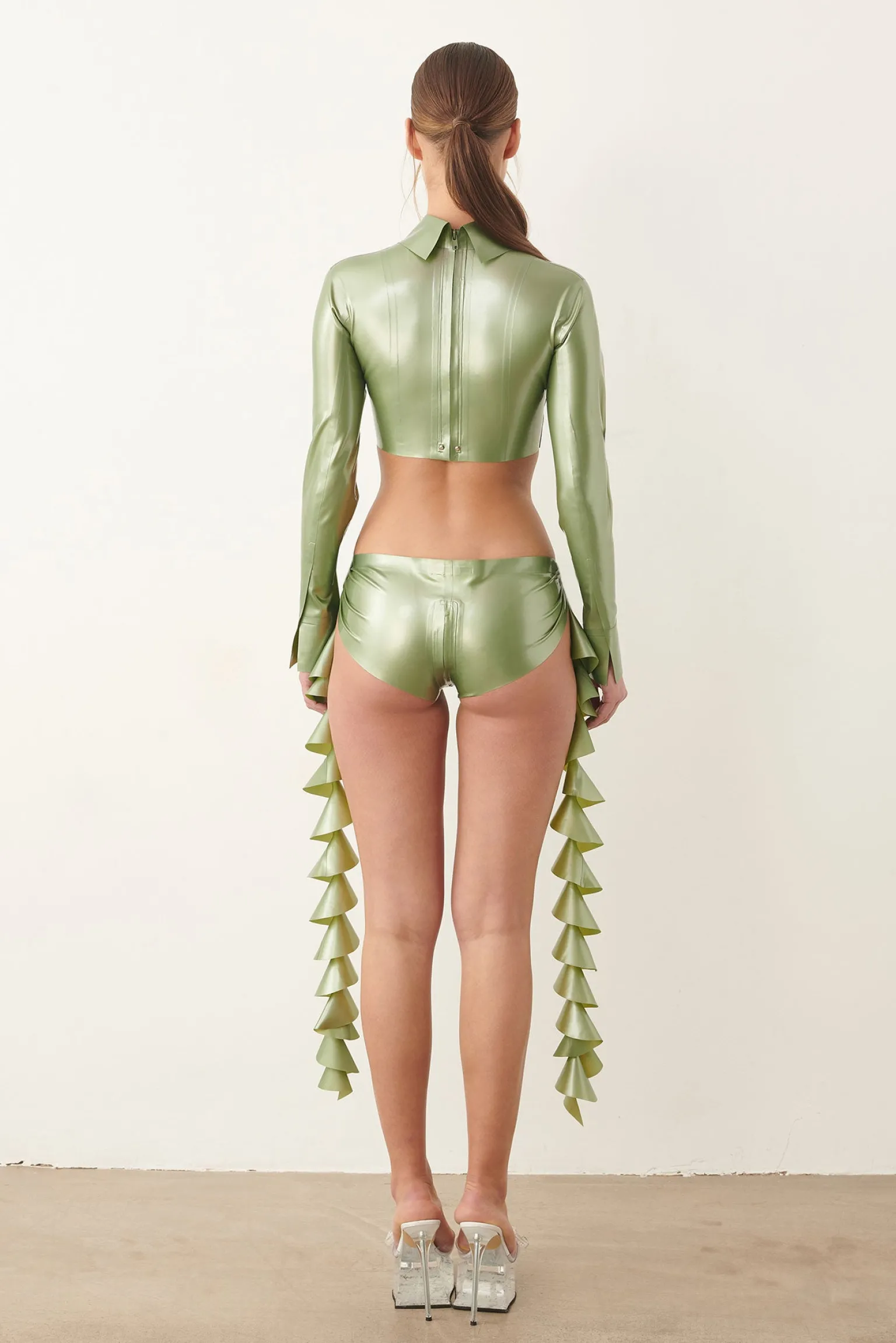 Bailey Blouse Latex Dollar Bill Green<Poster Girl Best