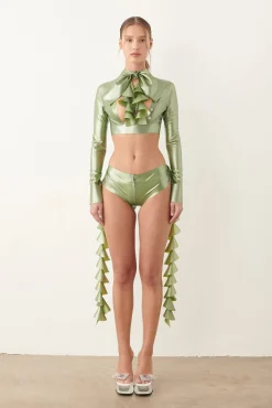 Bailey Blouse Latex Dollar Bill Green<Poster Girl Best