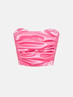Barbossa Bandeau Latex Top Pink<Poster Girl Discount