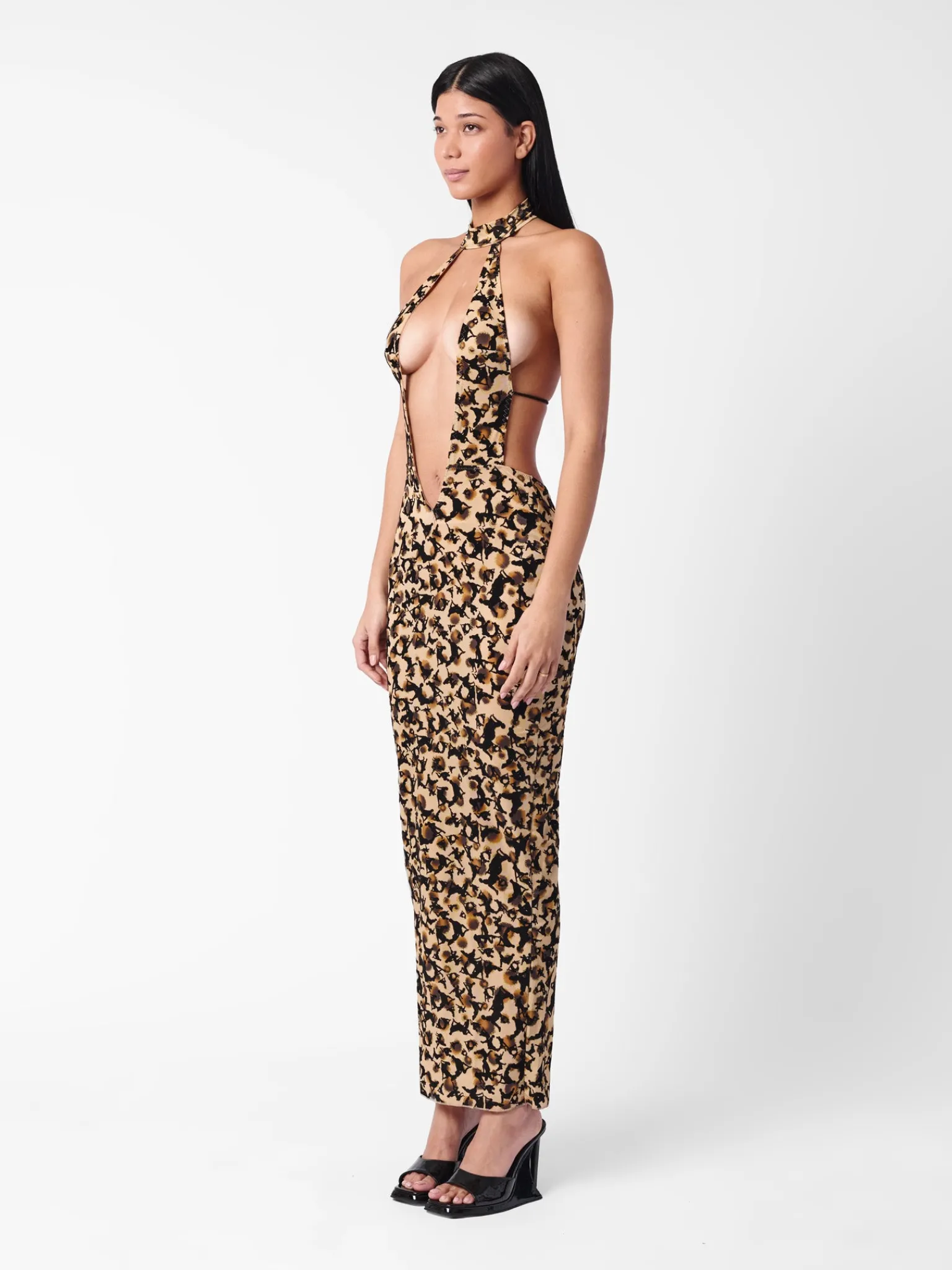 Bare Dress Beige Leopard Print<Poster Girl Sale