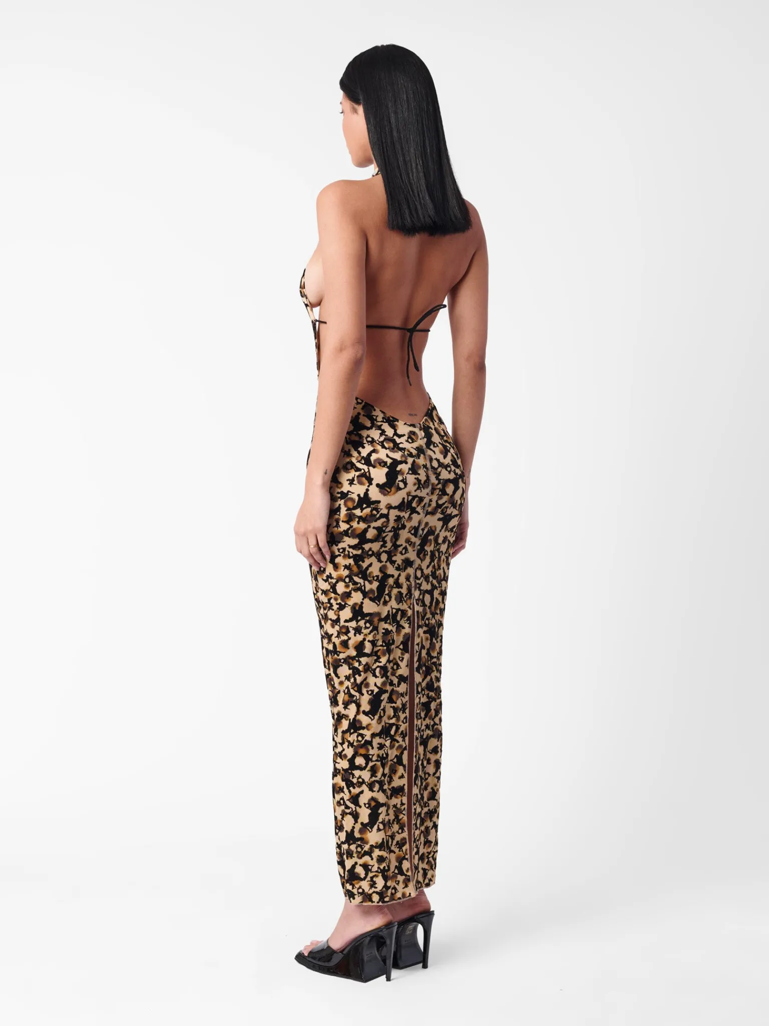 Bare Dress Beige Leopard Print<Poster Girl Sale