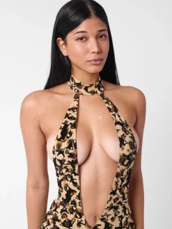 Bare Dress Beige Leopard Print<Poster Girl Sale