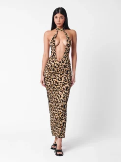 Bare Dress Beige Leopard Print<Poster Girl Sale