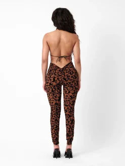 Bare Jumpsuit Chestnut Leopard Print<Poster Girl Clearance