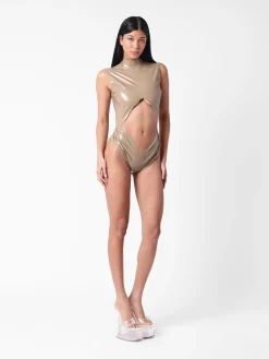 Bronx Latex Bodysuit Taupe<Poster Girl