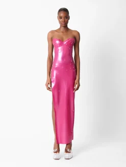 Bunny Latex Maxi Dress<Poster Girl New