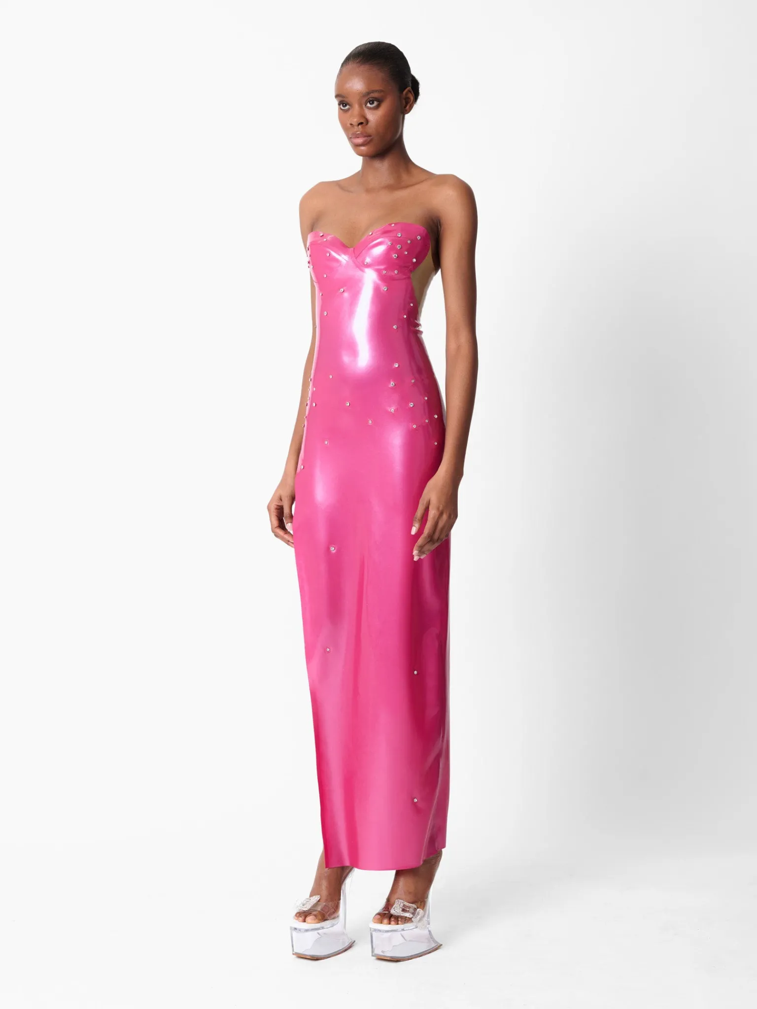 Bunny Latex Maxi Dress<Poster Girl New