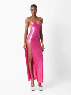 Bunny Latex Maxi Dress<Poster Girl New