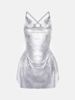 Calypso Dress Chrome Silver<Poster Girl Hot