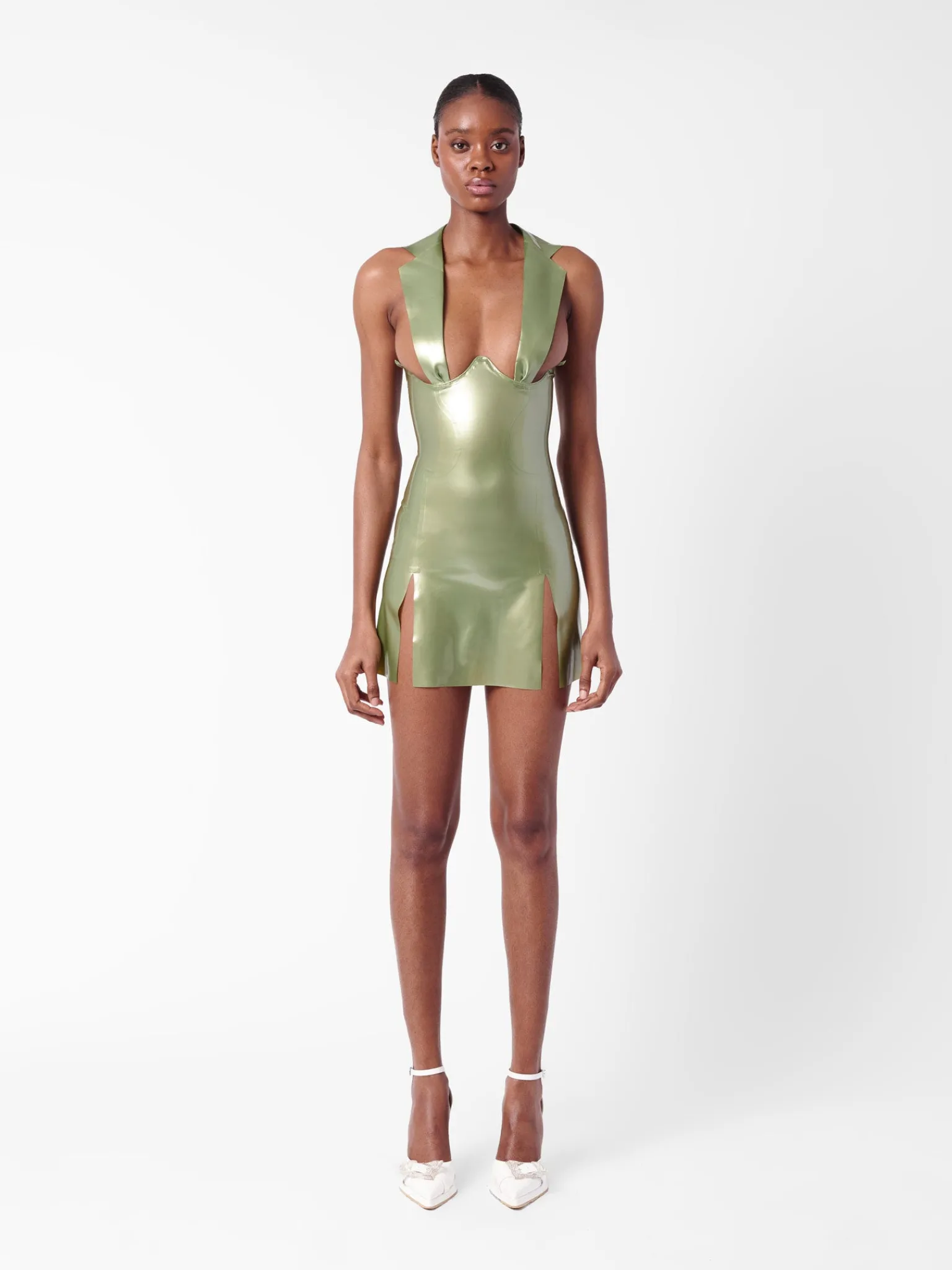 Chambers Latex Dress Dollar Bill Green<Poster Girl Sale