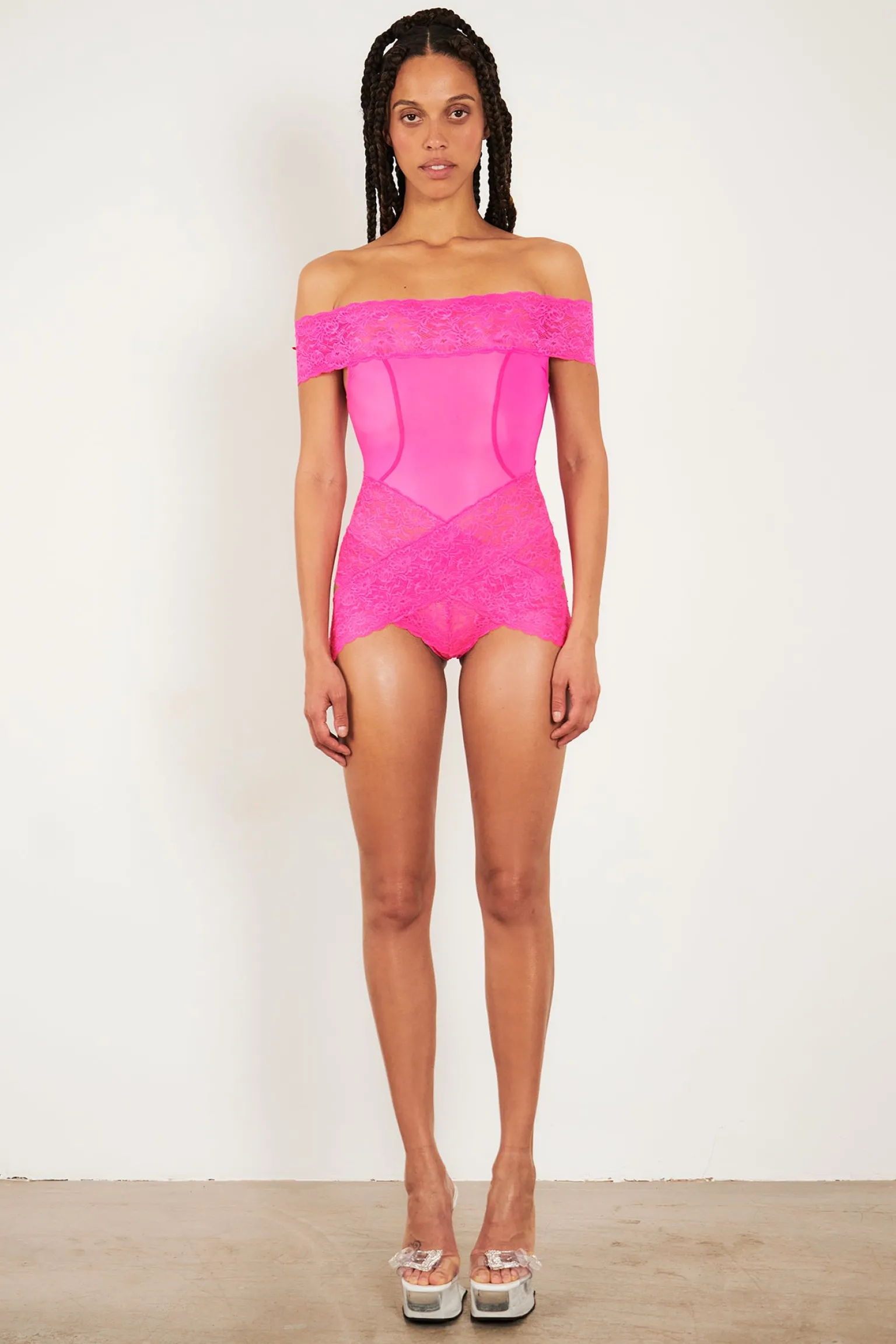 Charm Romper Harlot Pink<Poster Girl Sale