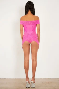 Charm Romper Harlot Pink<Poster Girl Sale