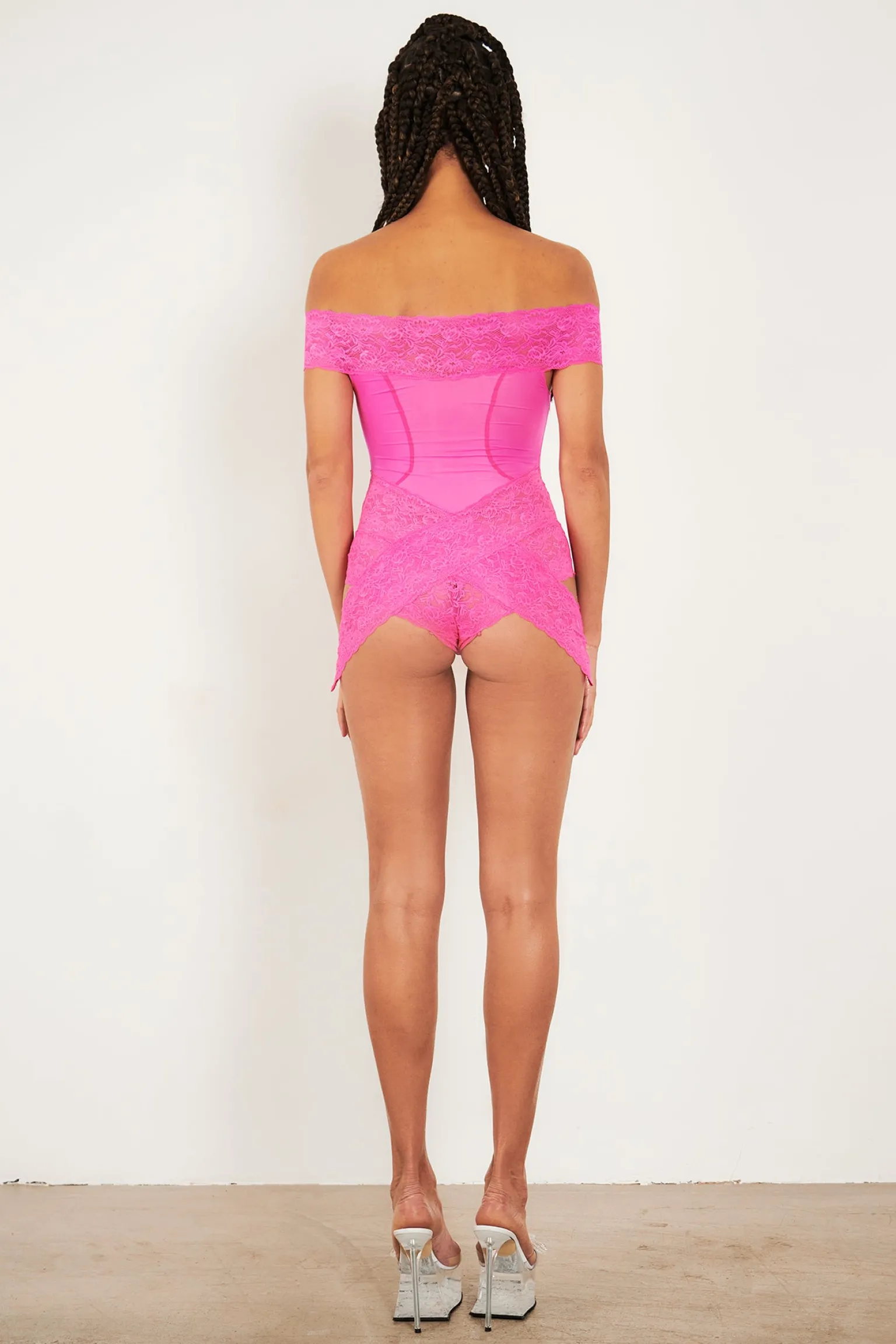 Charm Romper Harlot Pink<Poster Girl Sale