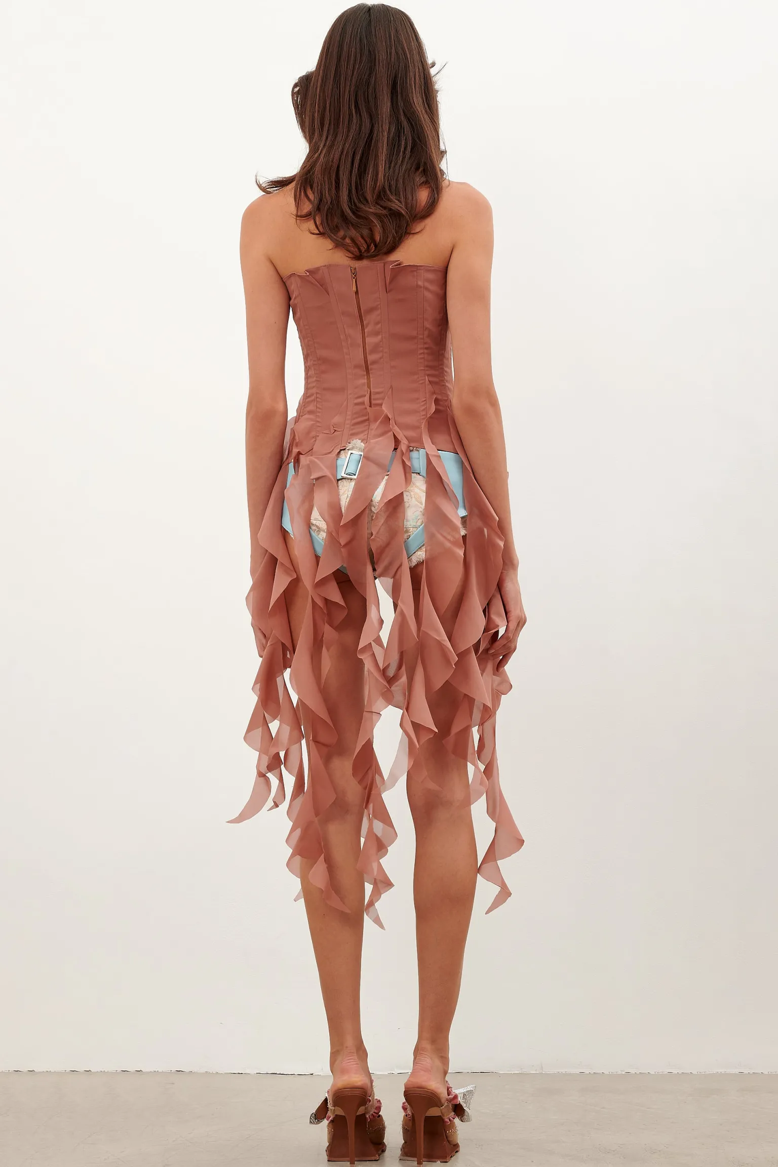Chiffon Calamity Corset Terracotta<Poster Girl
