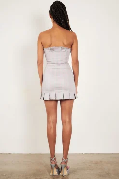Court Dress Grey/Pink Pinstripe<Poster Girl New