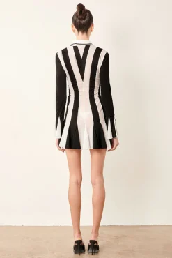 Dakota Dress Black/White Stripe<Poster Girl