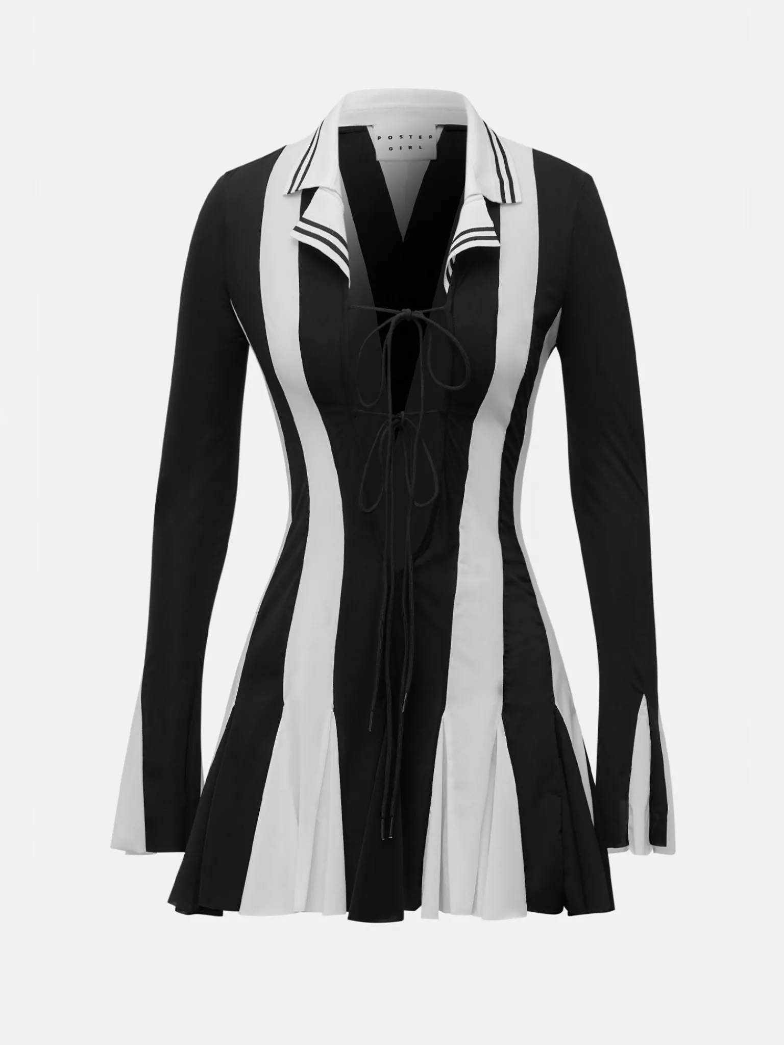 Dakota Dress Black/White Stripe<Poster Girl