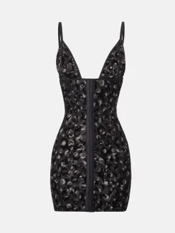Doll Dress Black Leopard Print<Poster Girl