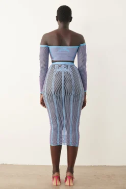 Fortune Skirt Crypto Blue<Poster Girl Sale