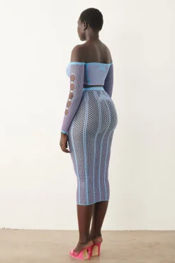 Fortune Skirt Crypto Blue<Poster Girl Sale