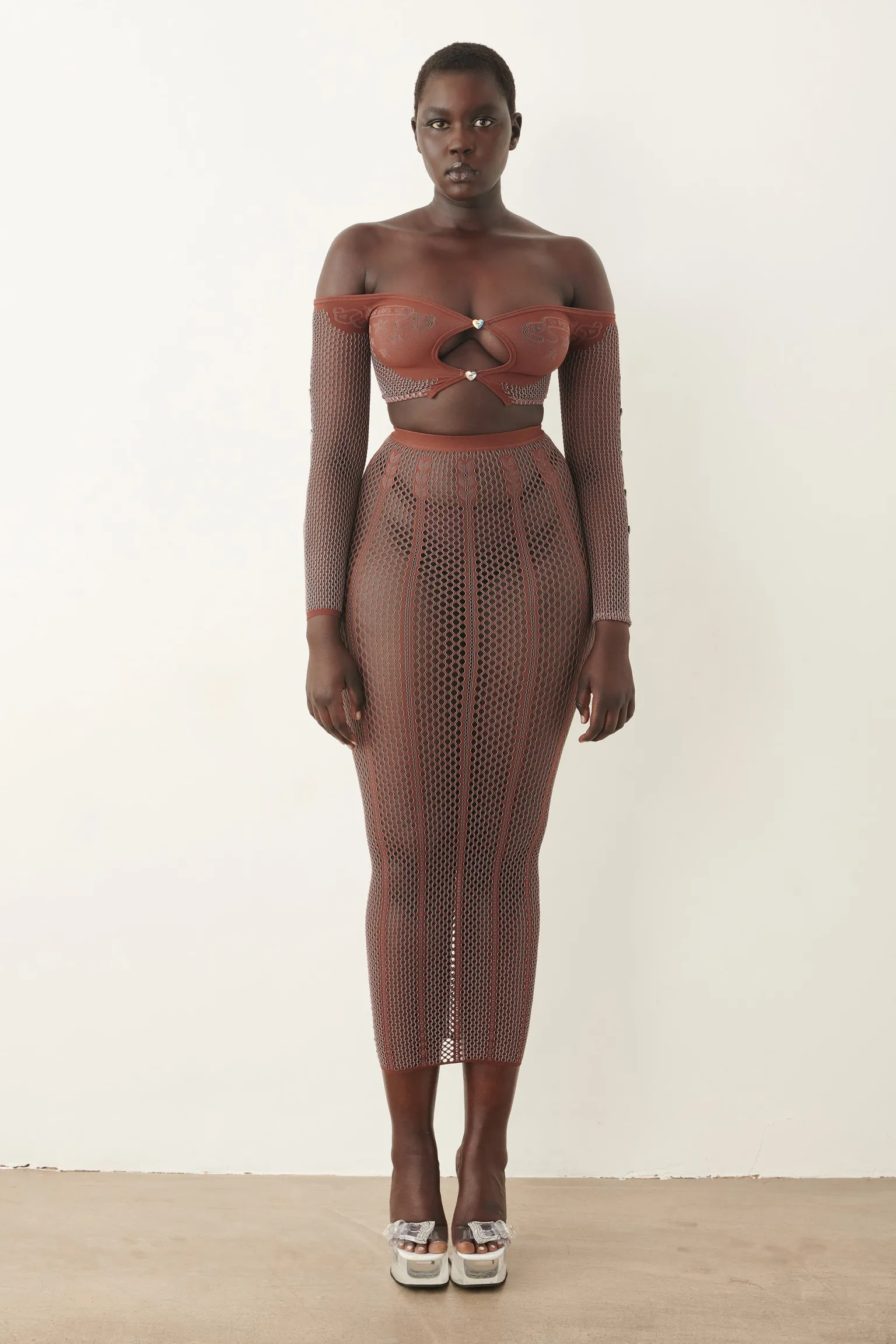 Fortune Skirt Old Money Brown<Poster Girl