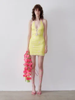 Gretchen Mini Dress Sunshine Gingham<Poster Girl New