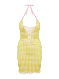 Gretchen Mini Dress Sunshine Gingham<Poster Girl New
