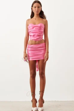 Heartie Latex Skirt Pink<Poster Girl New