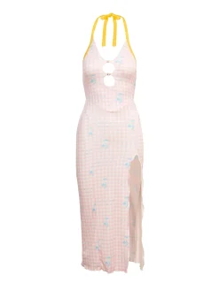 Heather Midi Dress Pink Gingham<Poster Girl Online