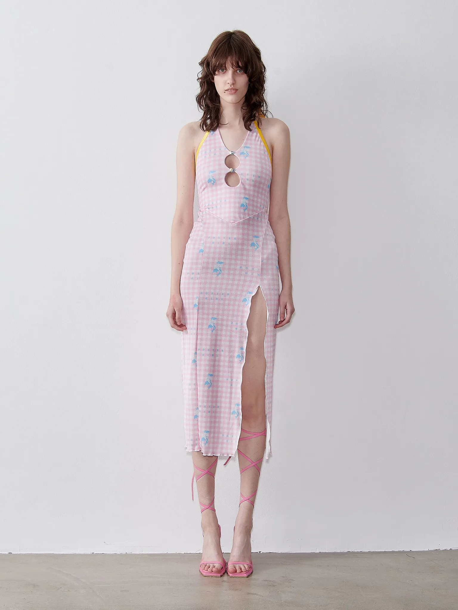 Heather Midi Dress Pink Gingham<Poster Girl Online