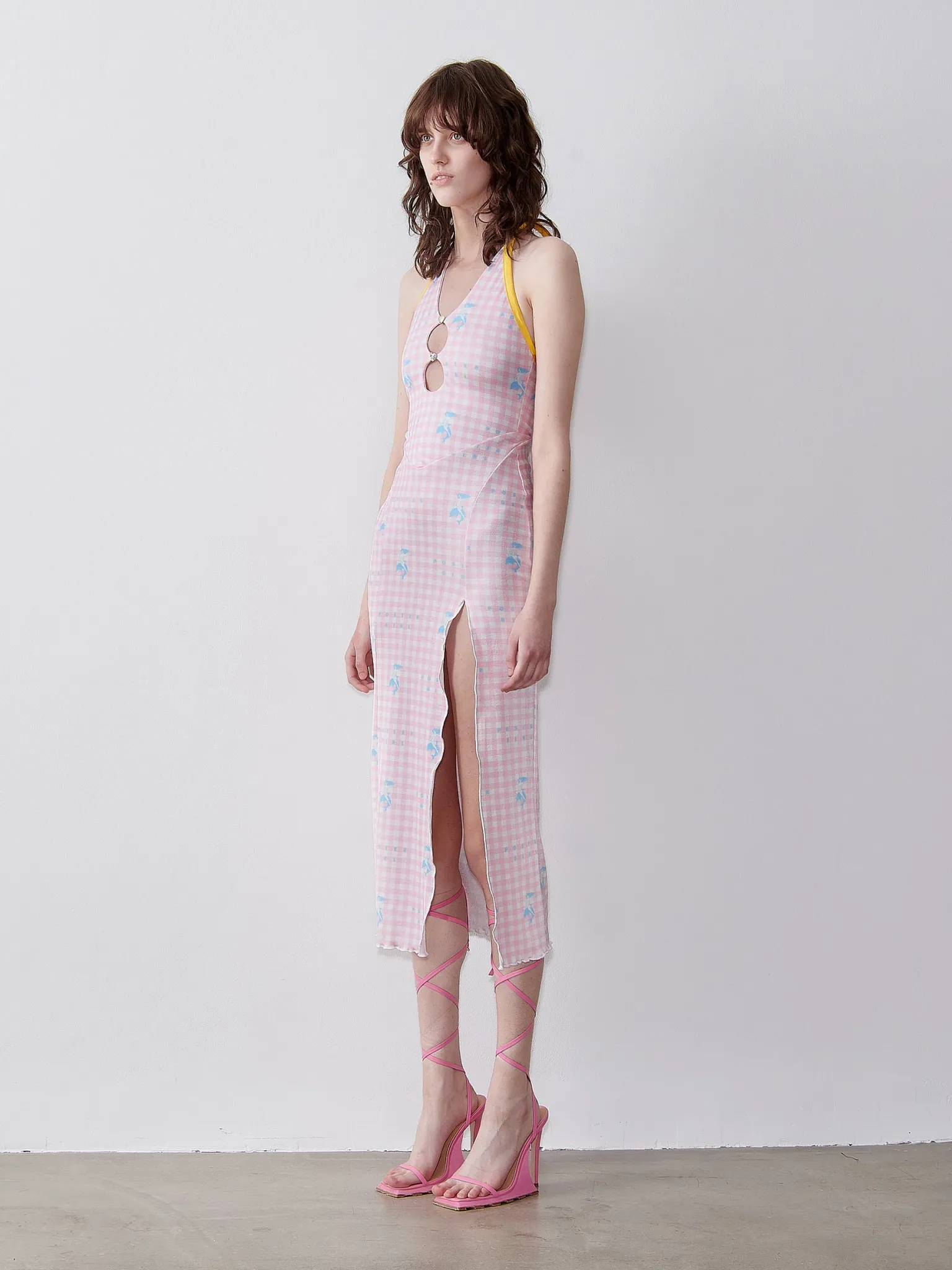 Heather Midi Dress Pink Gingham<Poster Girl Online