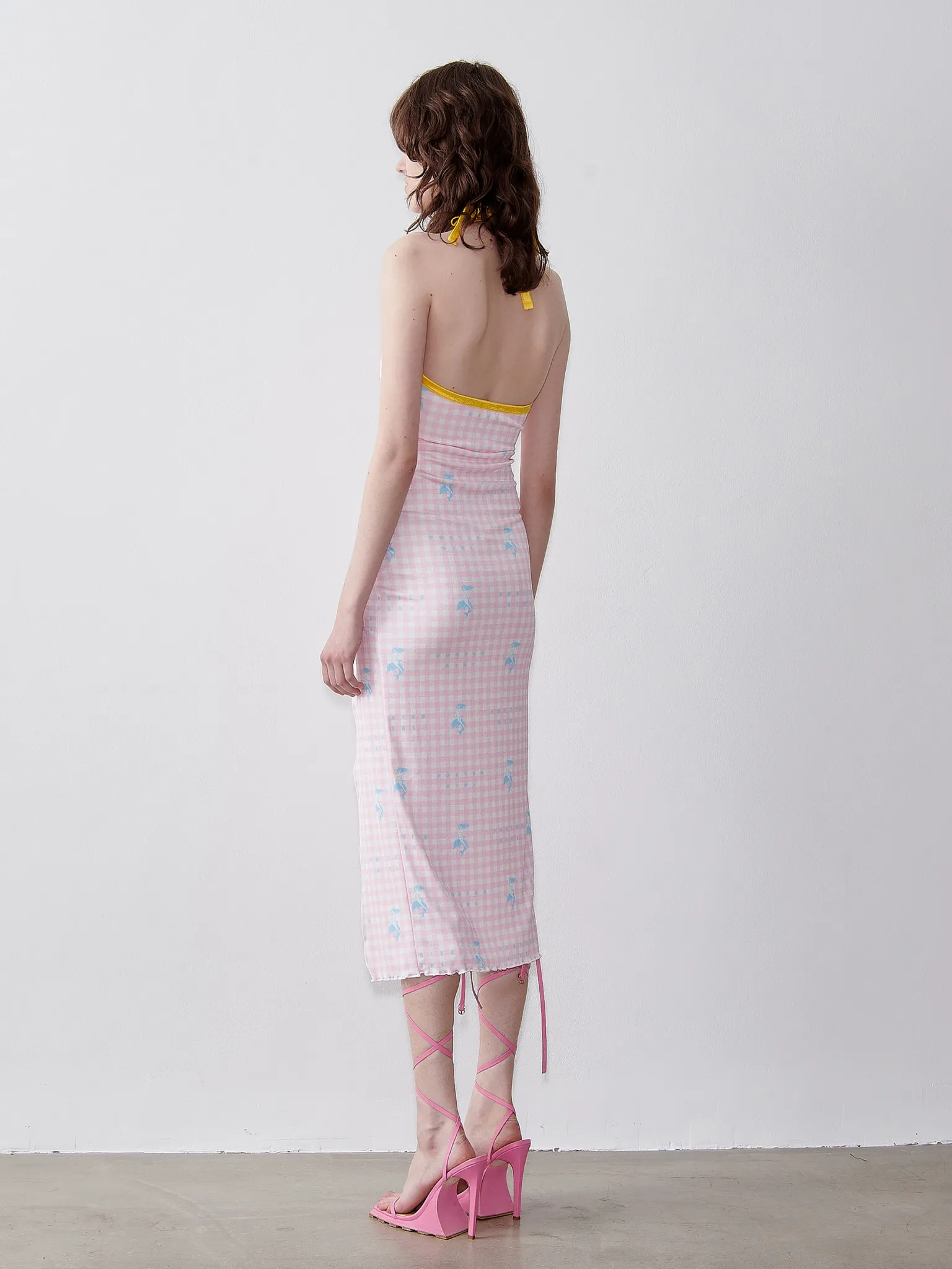 Heather Midi Dress Pink Gingham<Poster Girl Online