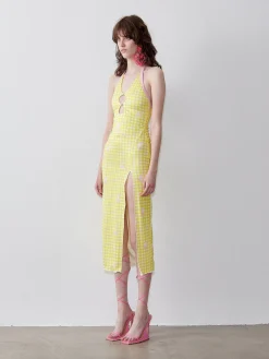 Heather Midi Dress Sunshine Gingham<Poster Girl Best