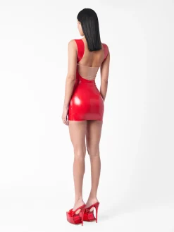 Hollywood Latex Dress Red<Poster Girl New