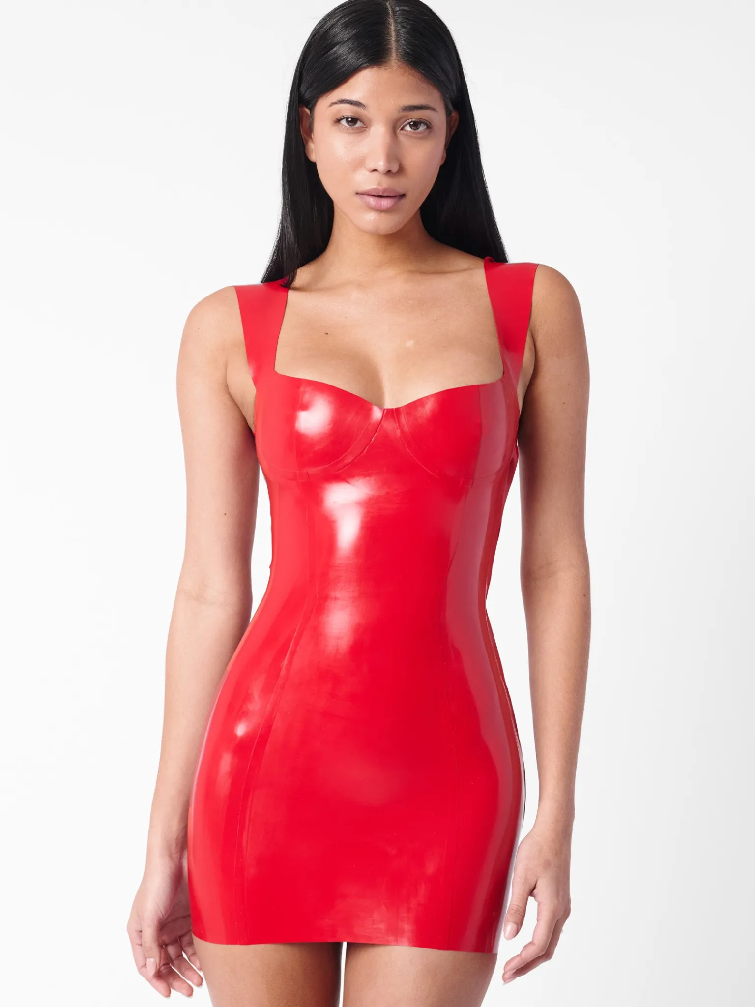 Hollywood Latex Dress Red<Poster Girl New