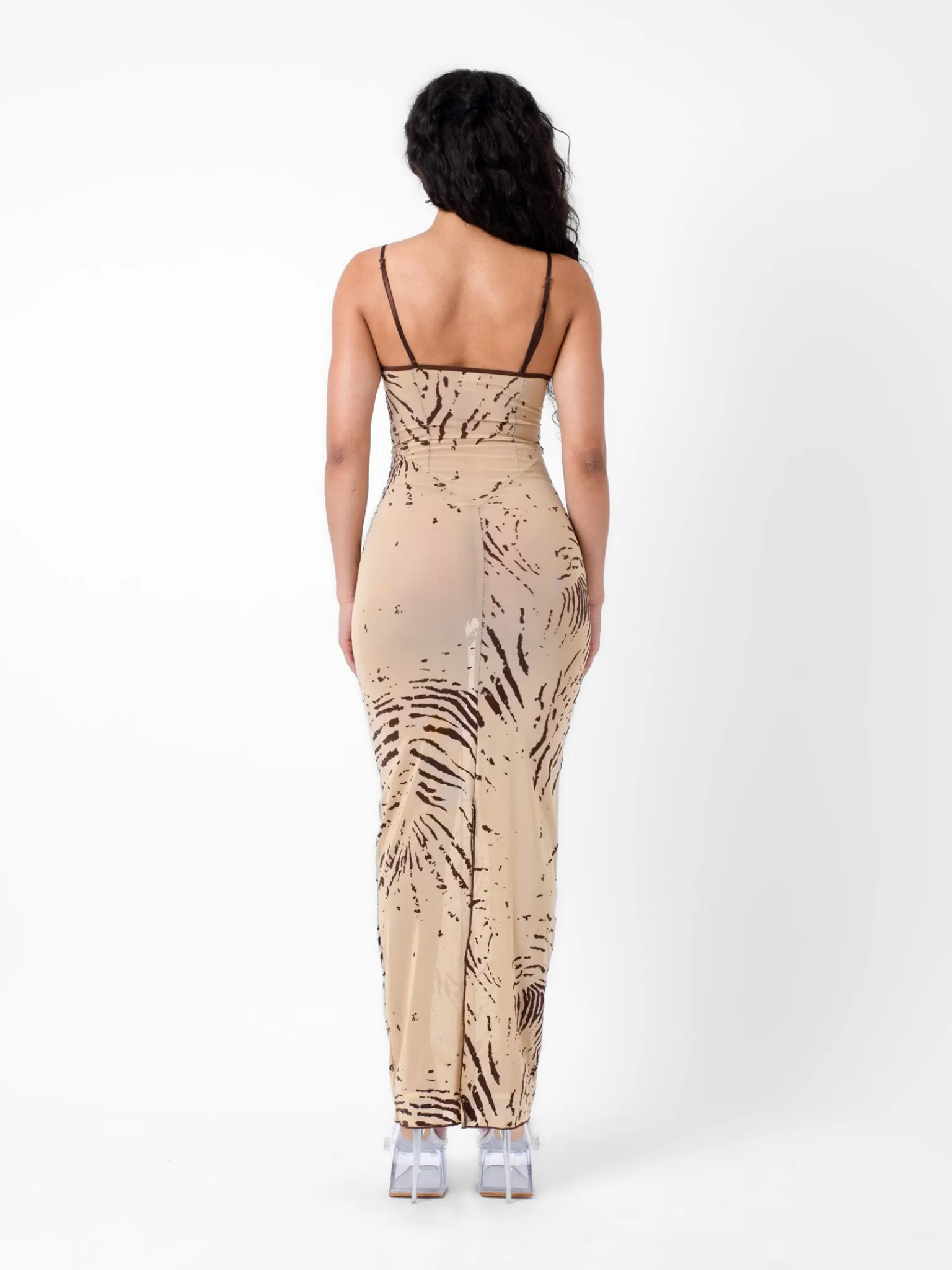 Hun Dress Beige Zebra Print<Poster Girl New