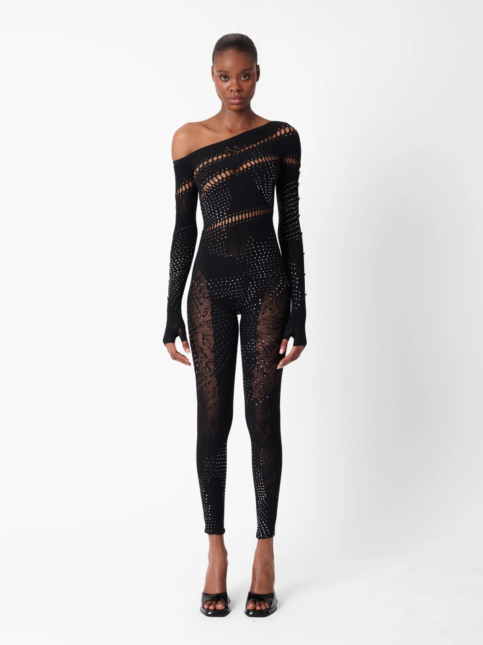 Ivy Long Rhinestone Jumpsuit<Poster Girl New