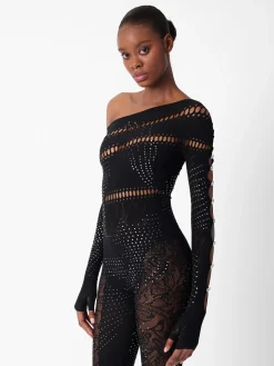 Ivy Long Rhinestone Jumpsuit<Poster Girl New