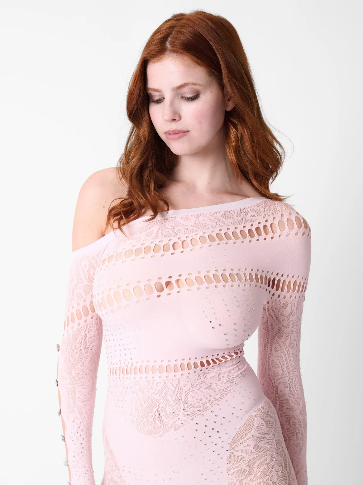 Ivy Rhinestone Jumpsuit Rose Quartz<Poster Girl Best