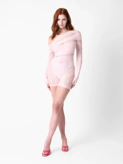 Ivy Rhinestone Jumpsuit Rose Quartz<Poster Girl Best