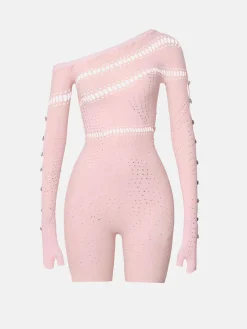 Ivy Rhinestone Jumpsuit Rose Quartz<Poster Girl Best