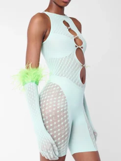 Jetta Jumpsuit x Gwenevere Gloves Set Soft Turquoise<Poster Girl
