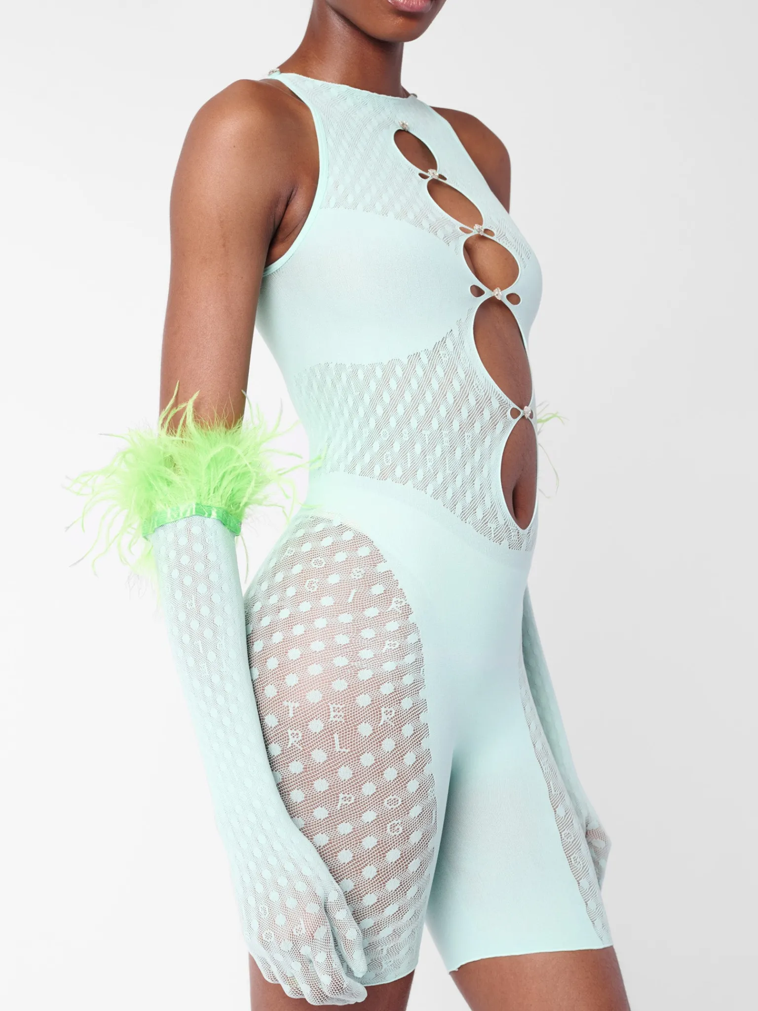 Jetta Jumpsuit x Gwenevere Gloves Set Soft Turquoise<Poster Girl