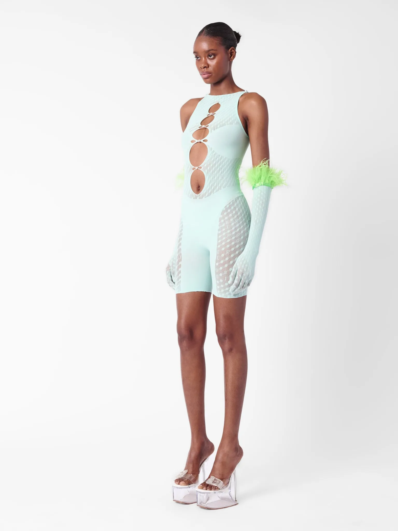 Jetta Jumpsuit x Gwenevere Gloves Set Soft Turquoise<Poster Girl
