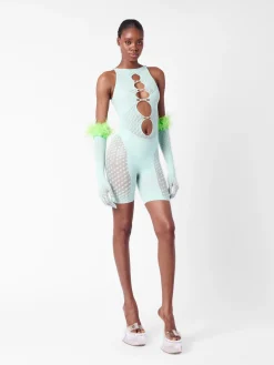 Jetta Jumpsuit x Gwenevere Gloves Set Soft Turquoise<Poster Girl