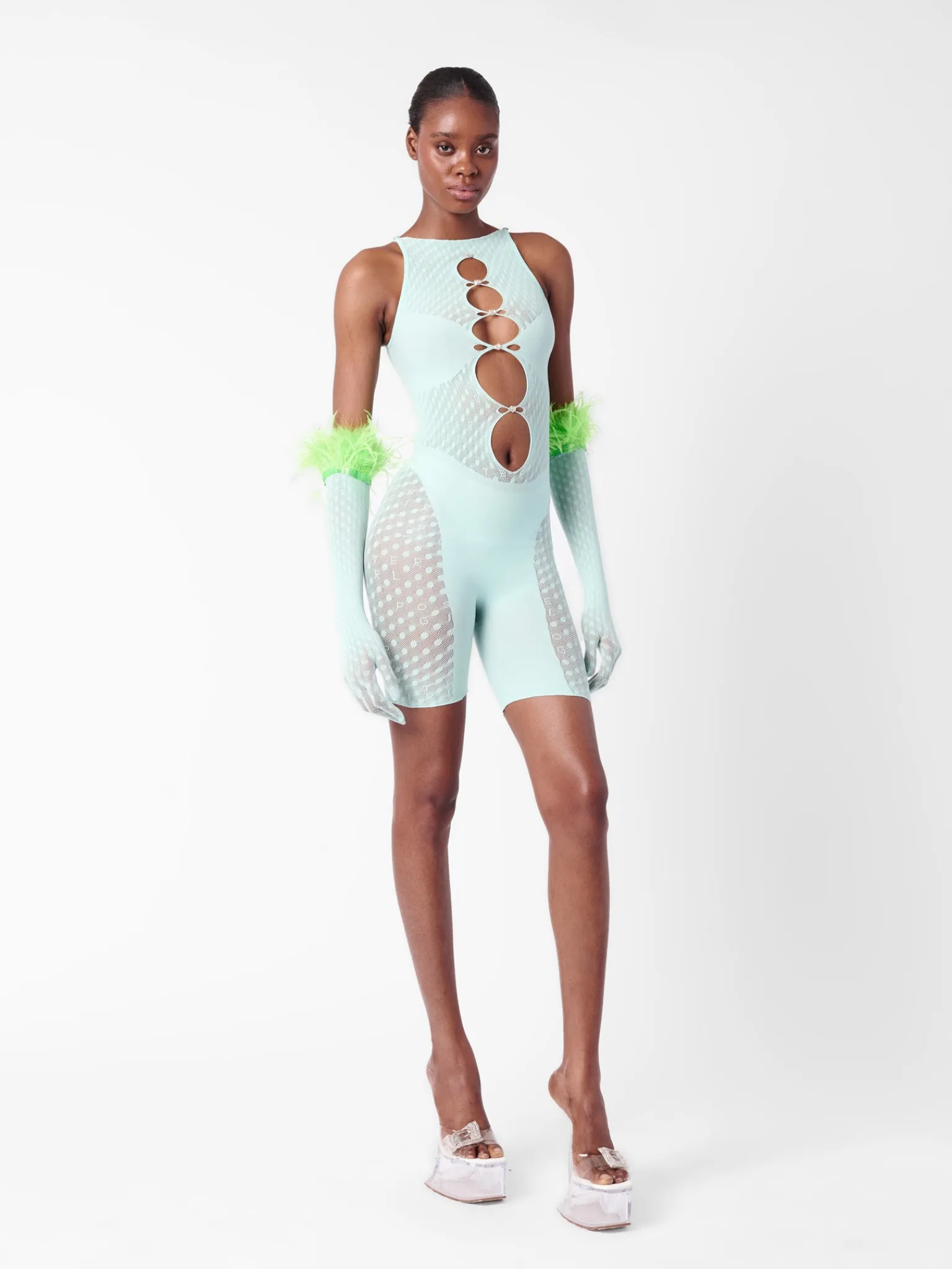 Jetta Jumpsuit x Gwenevere Gloves Set Soft Turquoise<Poster Girl